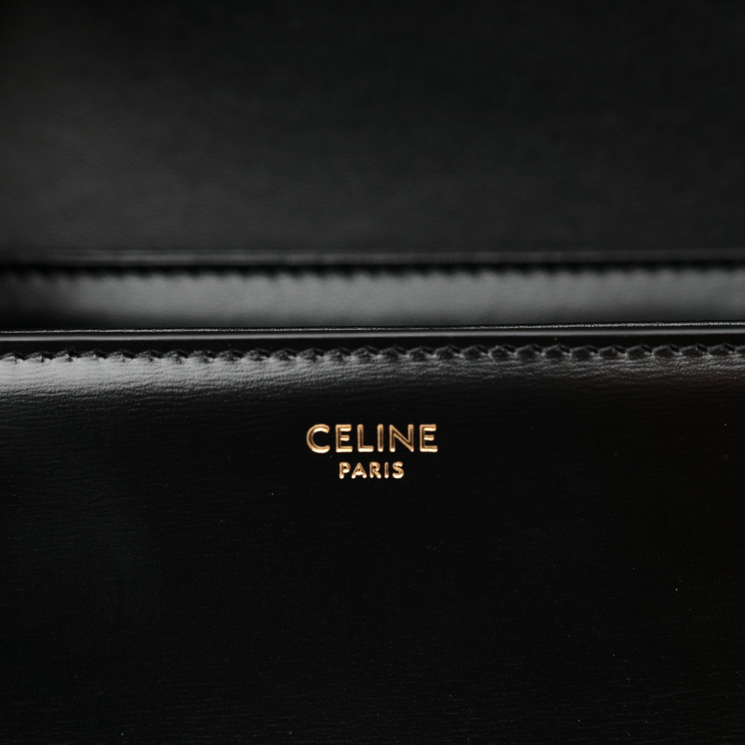 Celine Shiny Calfskin Teen Triomphe Black 5 of 9