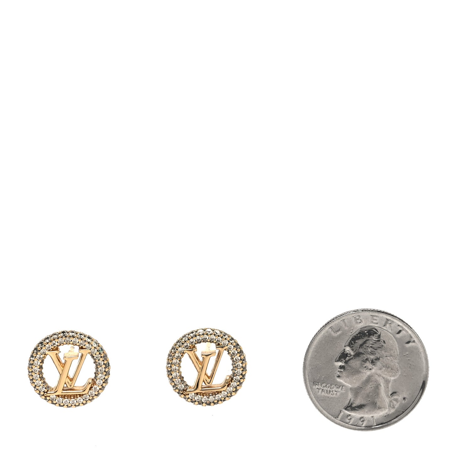 Metal Crystal Louise By Night Earrings Gold