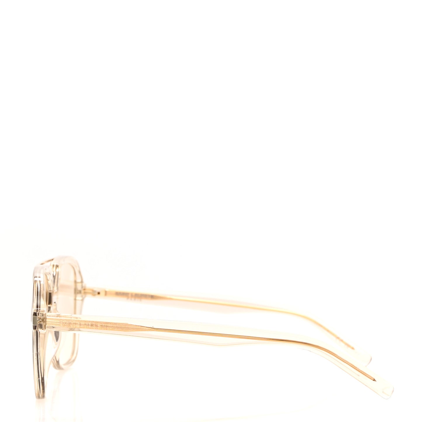 Acetate Geometric Aviator Sunglasses SL 545 Transparent Cream Light Gold