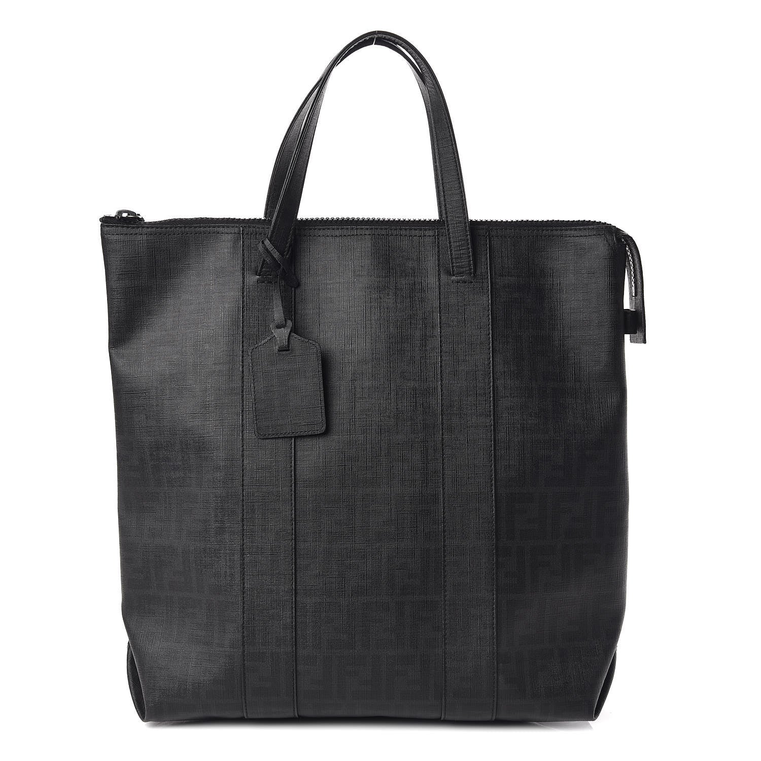 Fendi Zucca Spalmati Top Handle Tote Black 1 of 9