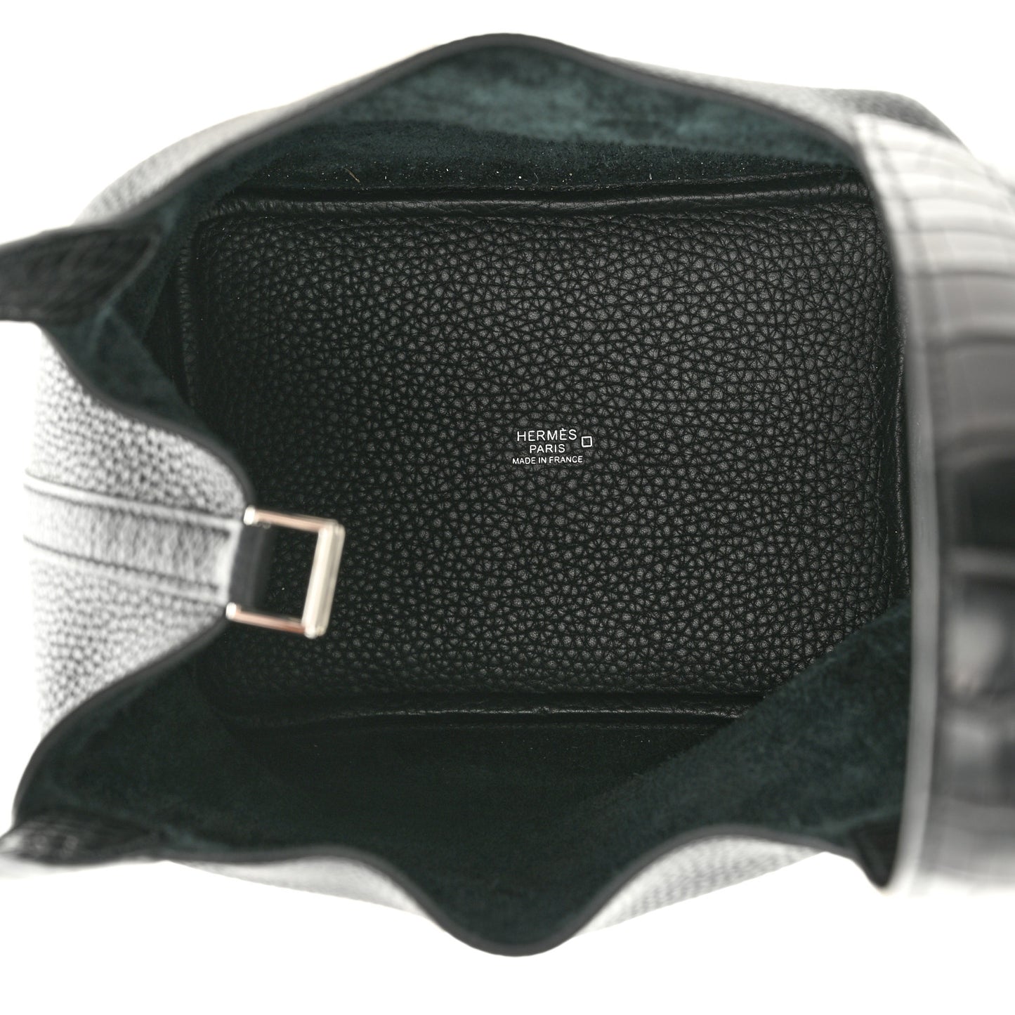 Taurillon Clemence Matte Alligator Picotin Lock Touch 18 PM Black