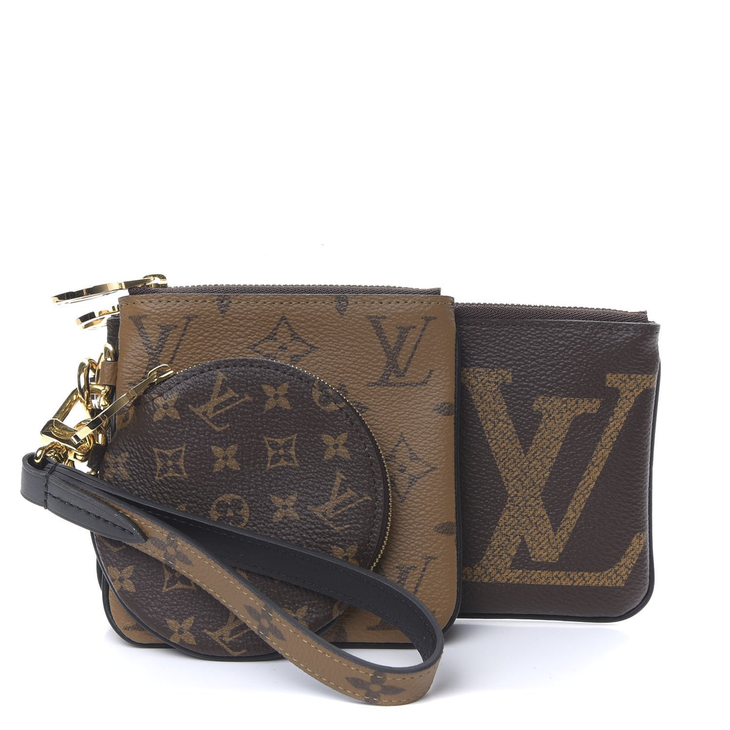 Reverse Monogram Giant Trio Pouch