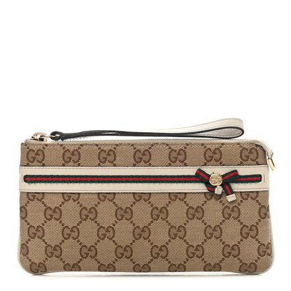 Gucci Monogram Mayfair Wristlet Off White 1 of 9