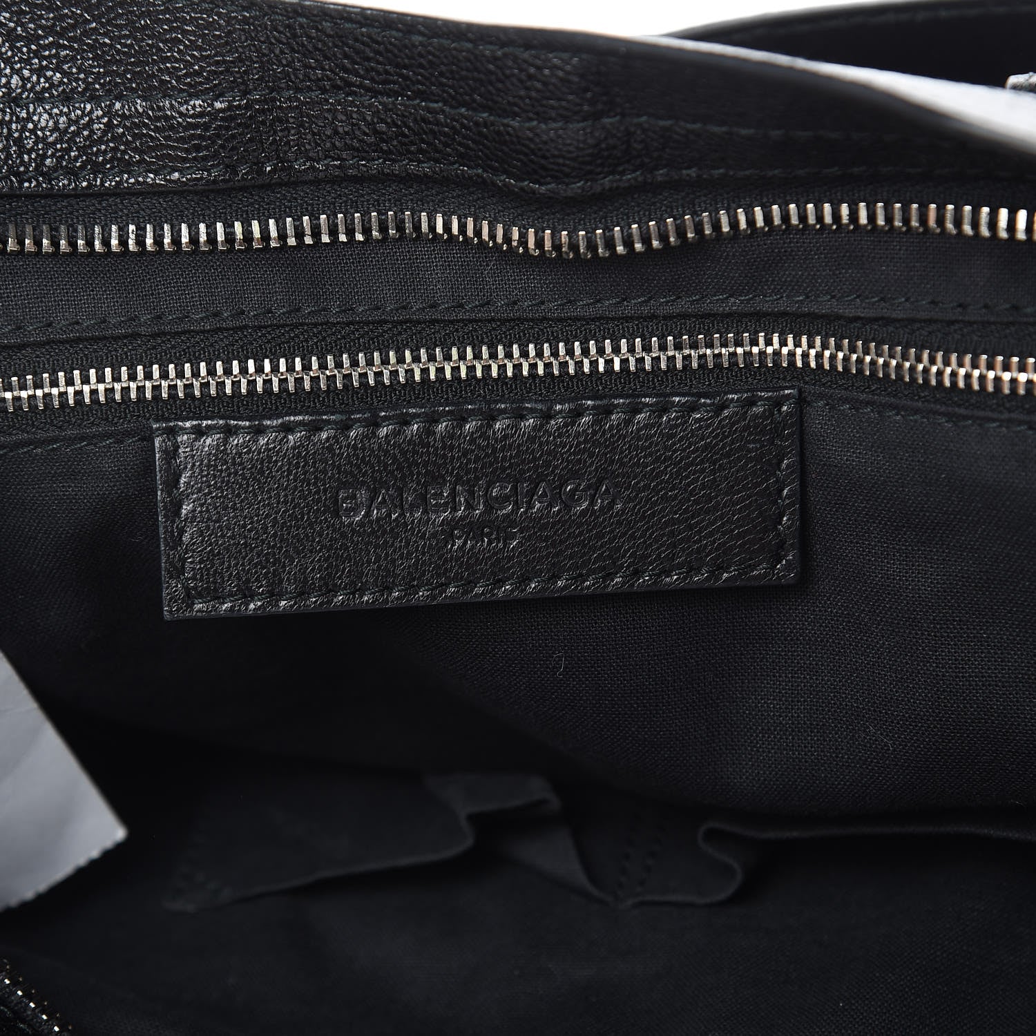 Balenciaga Chevre Silver Metallic Edge Hardware City Black 7 of 11