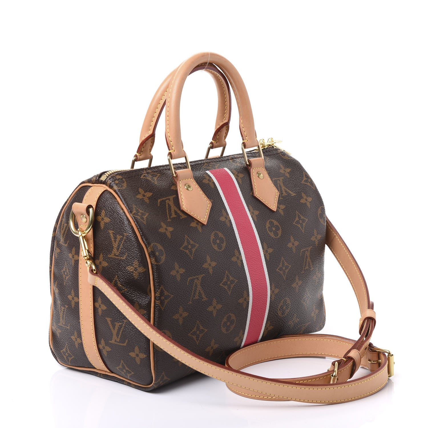 Louis Vuitton Monogram My LV Heritage Speedy Bandouliere 25 Fuchsia White 2 of 11