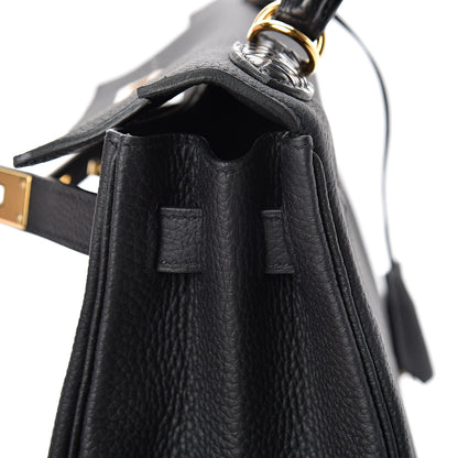 Hermes Togo Matte Alligator Kelly Retourne Touch 28 Black 15 of 39