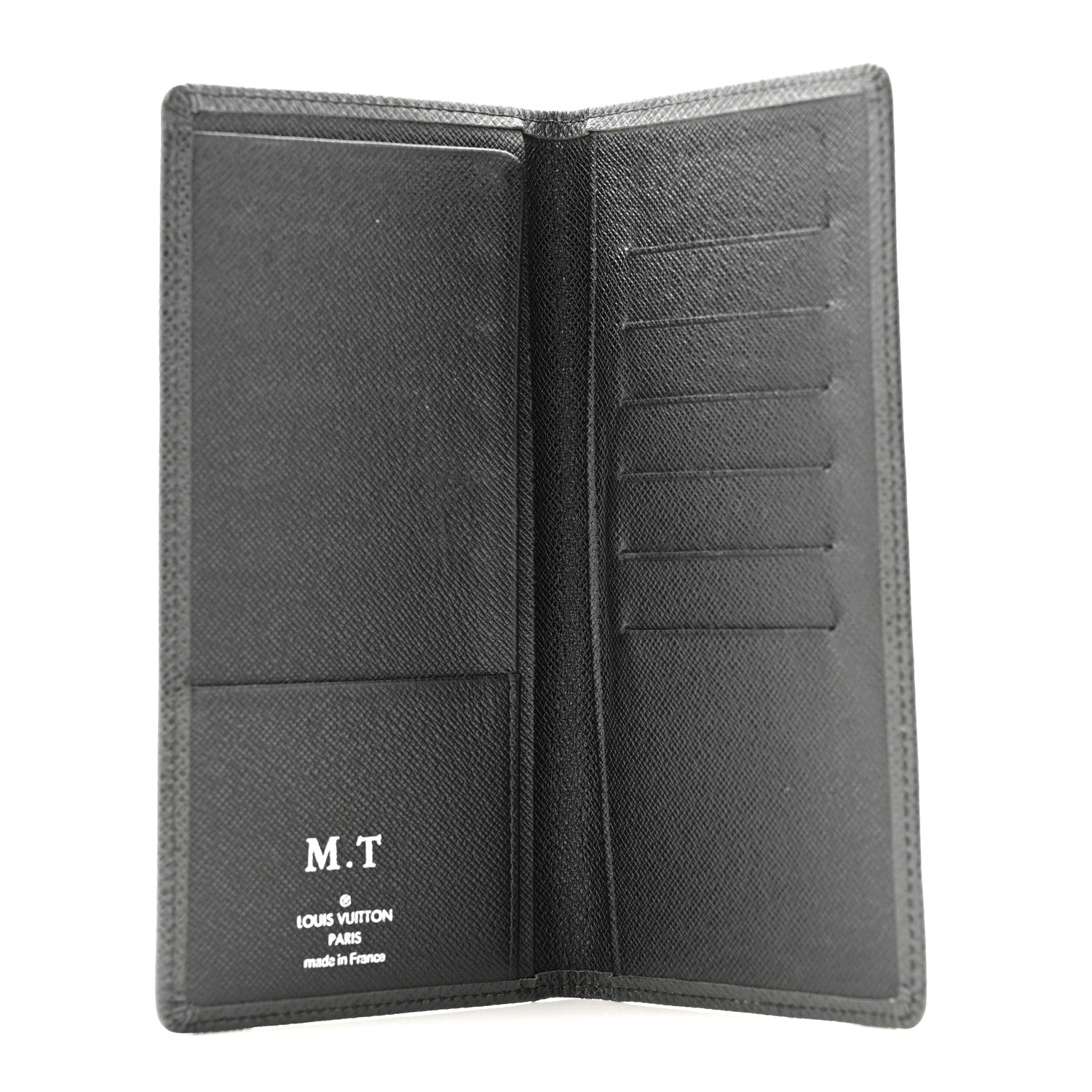 Louis Vuitton Taiga Brazza Wallet Black 5 of 9