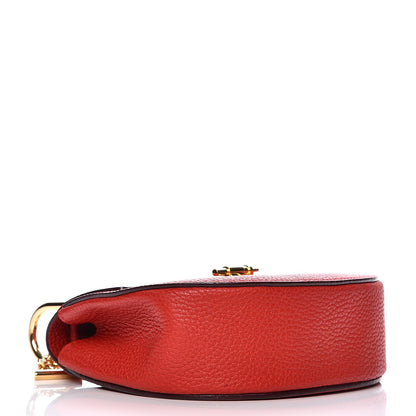 Chloe Grained Lambskin Mini Drew Shoulder Bag Plaid Red 4 of 7