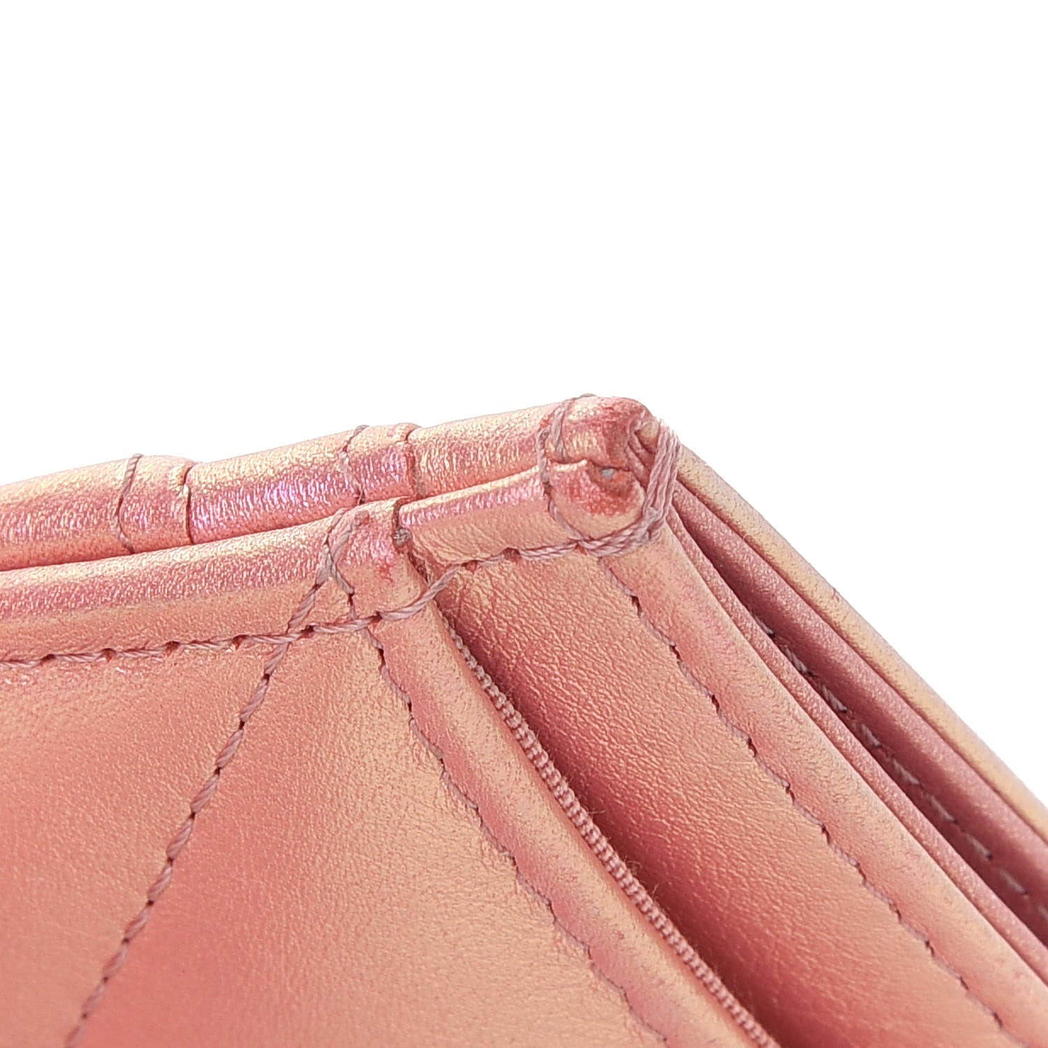 Chanel Iridescent Calfskin Quilted Chanel 19 Card Holder Pink 9 of 9