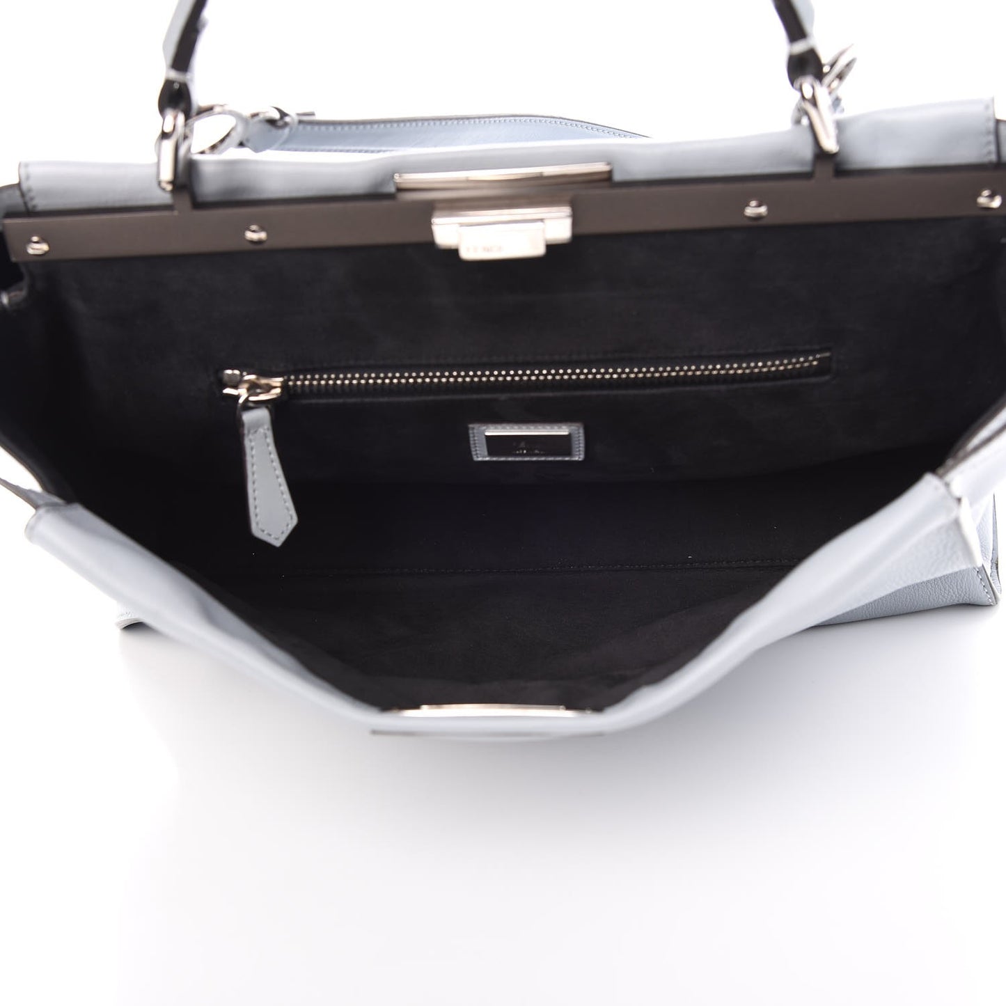 Vitello Dolce Large Peekaboo Iconic Satchel Polvere Graphite
