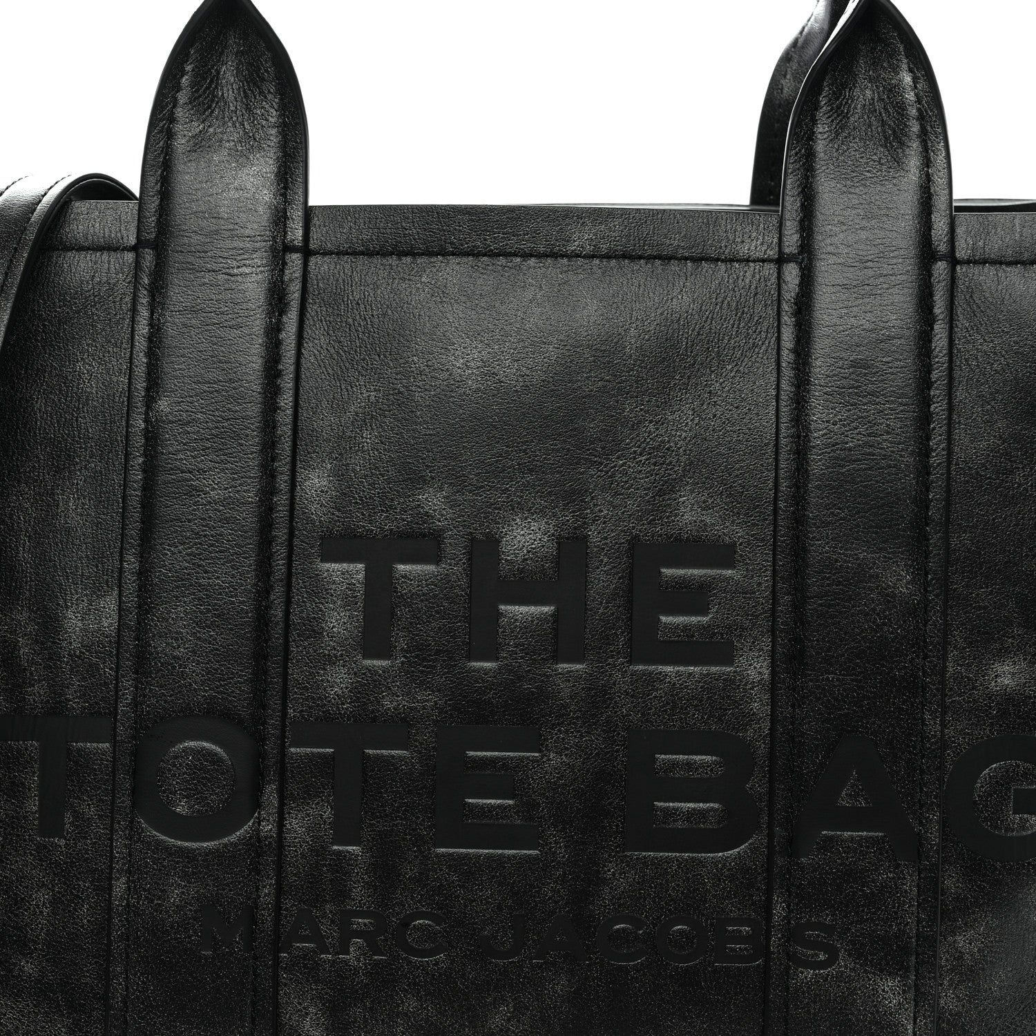 Marc Jacobs Distressed Calfskin Medium The Tote Bag Black 8 of 12