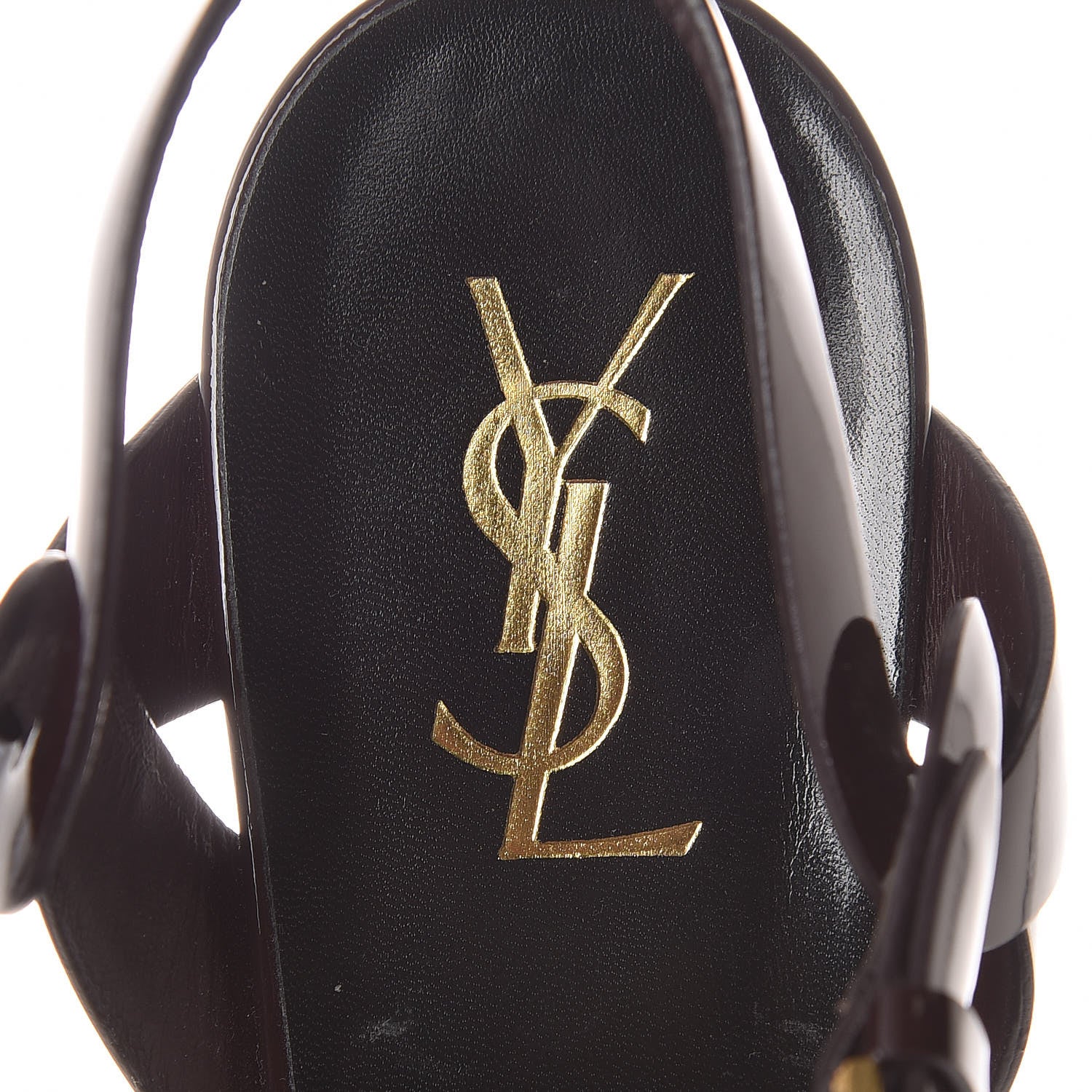 Saint Laurent Patent Tribute 105 Platform Sandals 42 Bourgogne 7 of 9