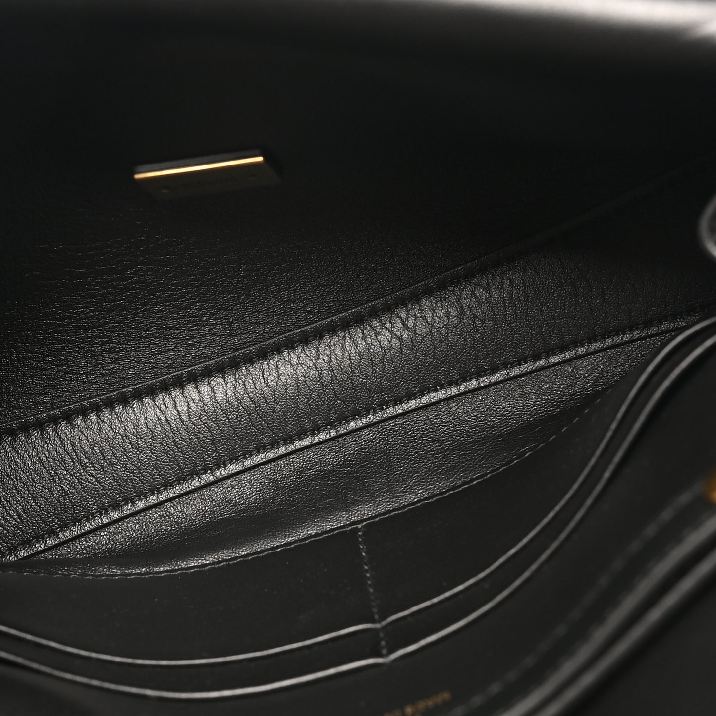 Smooth Calfskin Small Bel Air Clutch On Strap Black Black