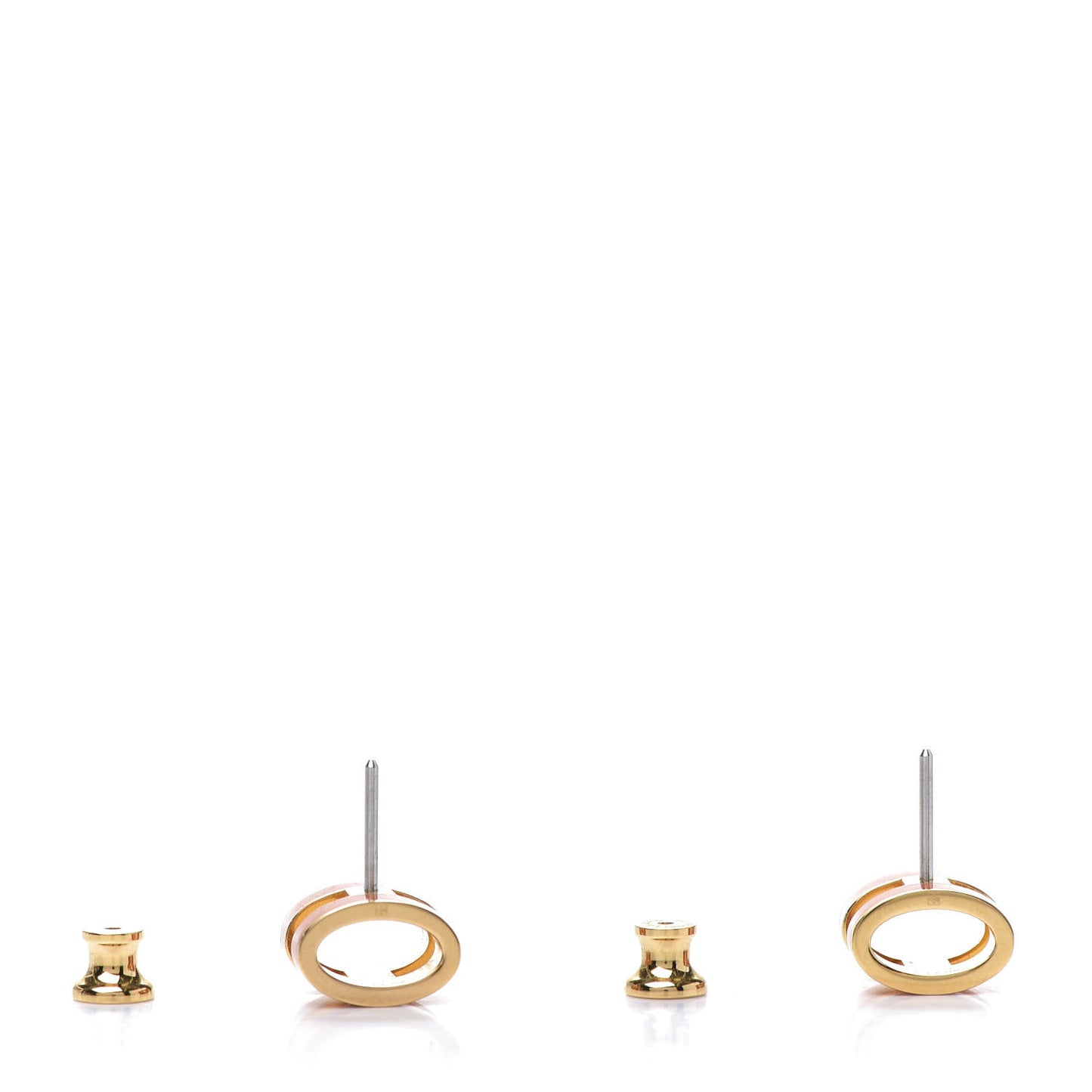 Gold Lacquered Pop H Earrings Orange