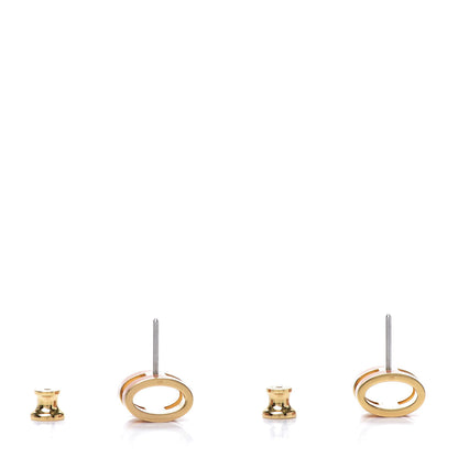 Hermes Gold Lacquered Pop H Earrings Orange 3 of 5