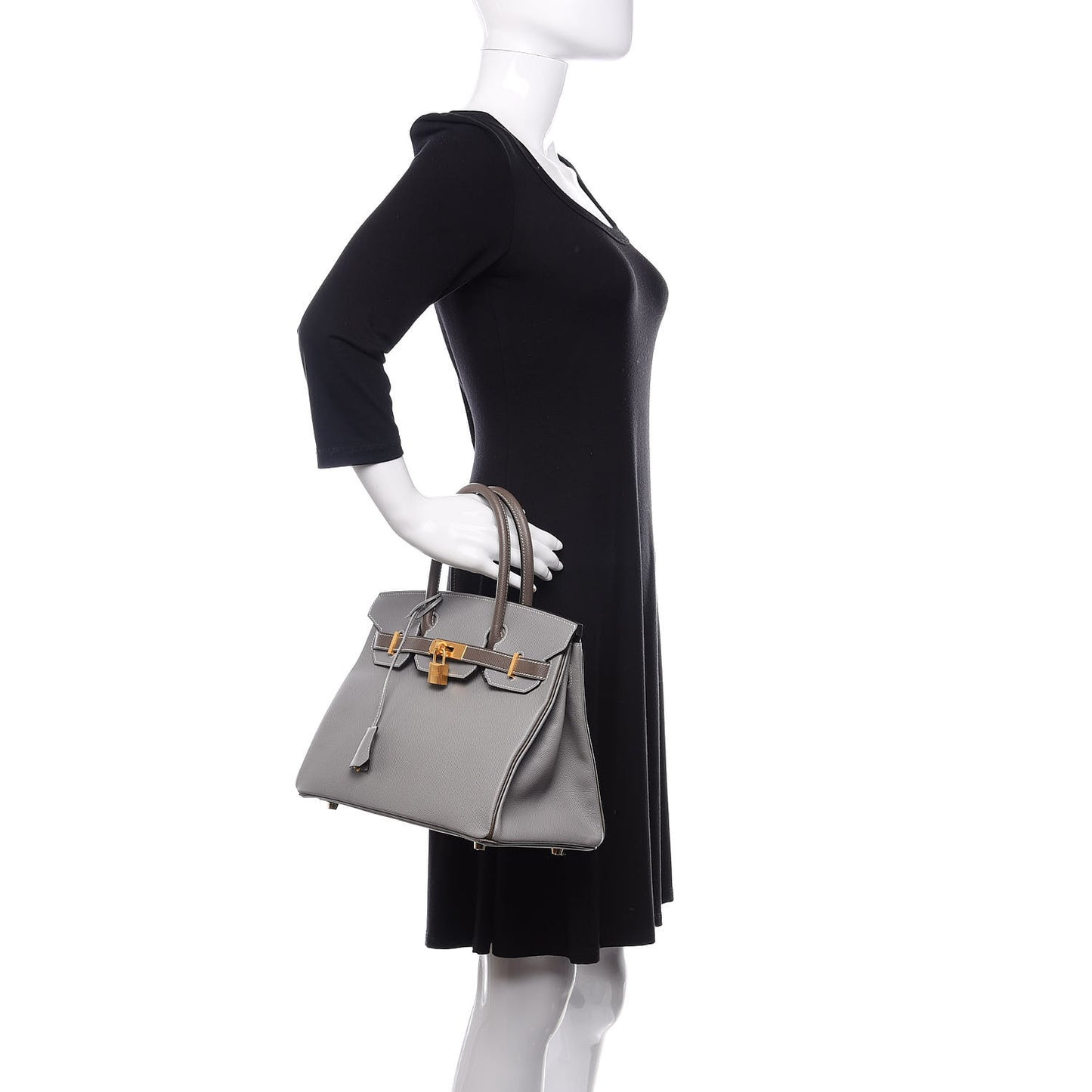 Epsom Horseshoe Birkin 30 Etain Gris Mouette