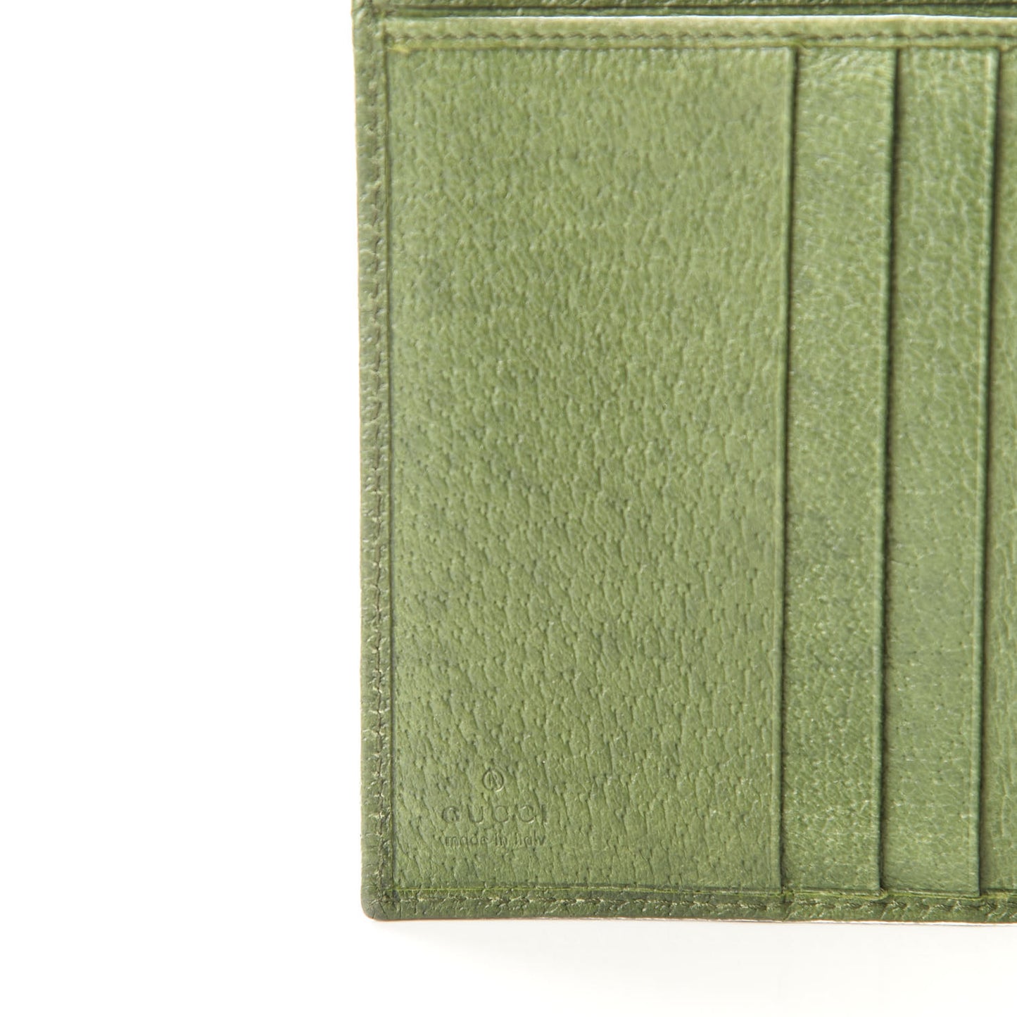 Suede Hasler Compact Wallet Green