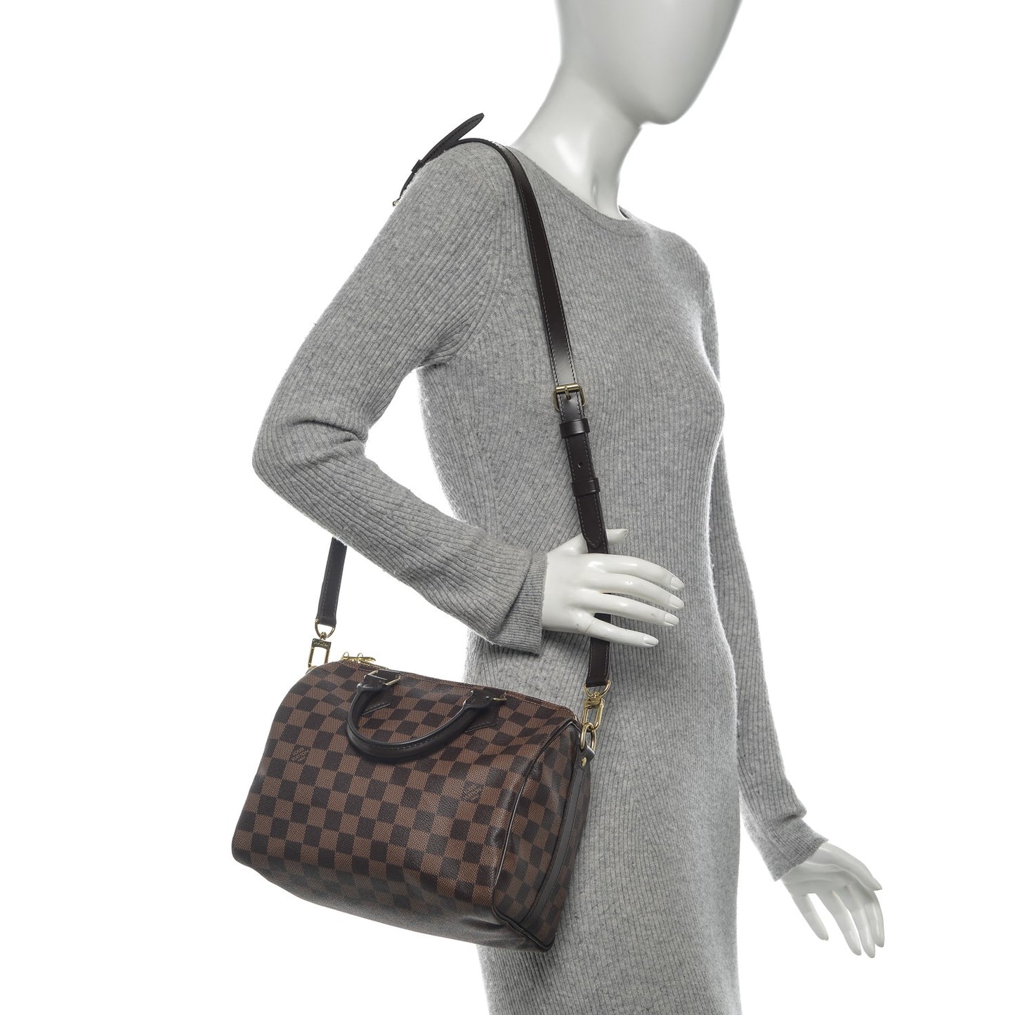 Damier Ebene Speedy Bandouliere 25