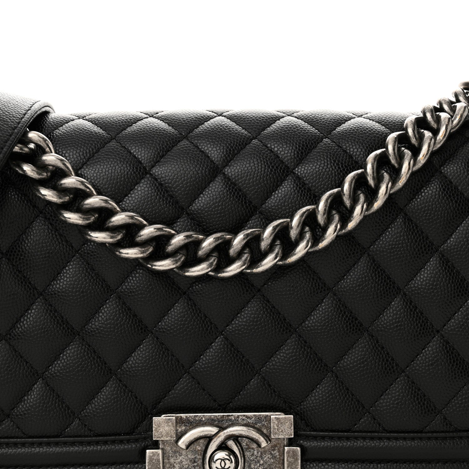 Chanel Caviar Quilted Medium Boy Flap Black 7 of 10