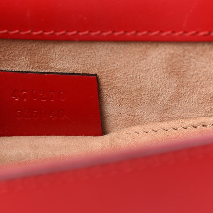 Gucci Calfskin Mini Sylvie Top Handle Bag Hibiscus Red 7 of 9
