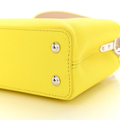 Louis Vuitton Taurillon Mini Capucines Yellow Beige 10 of 10
