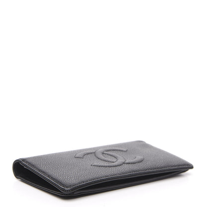 Chanel Caviar Timeless CC Yen Wallet Black 4 of 13