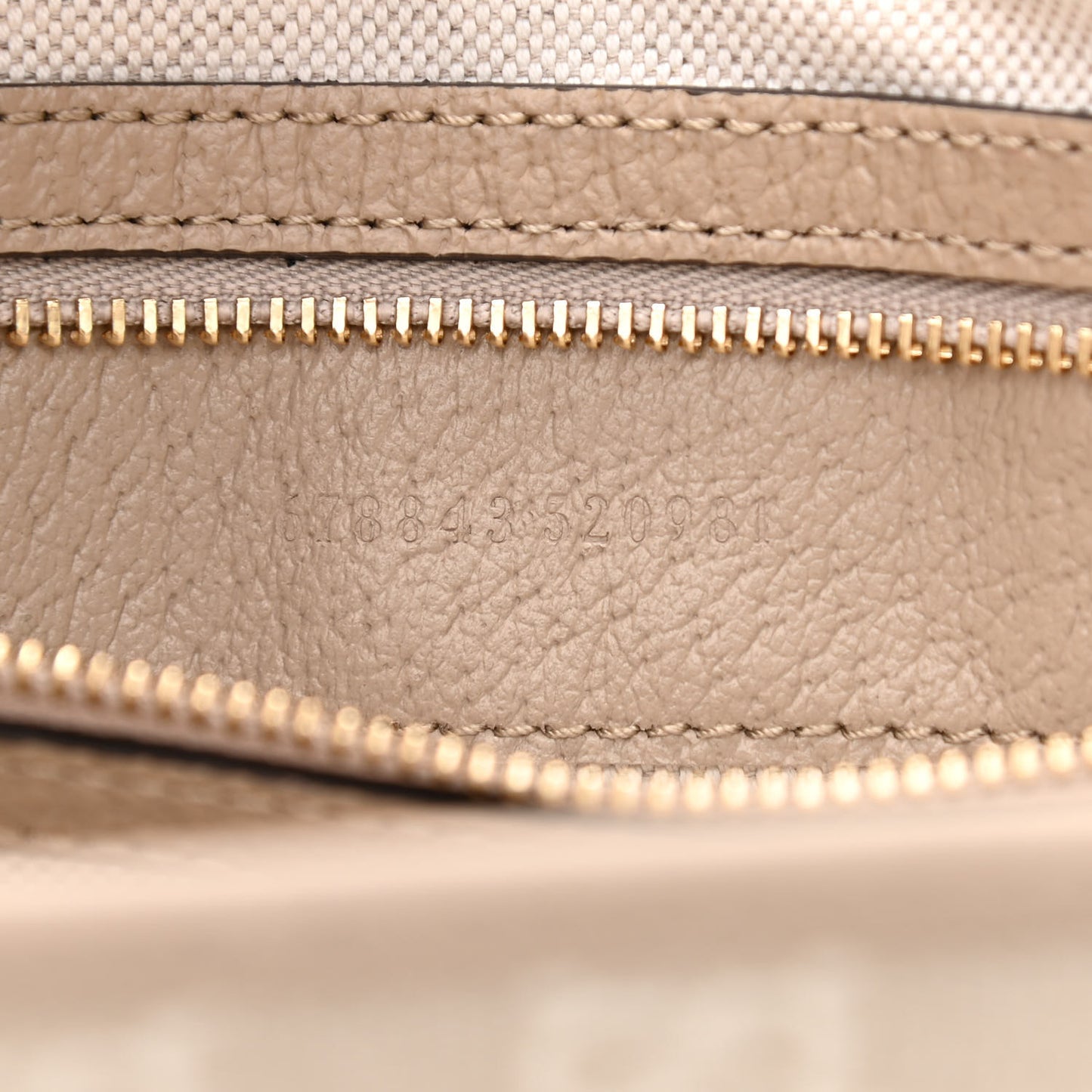 GG Supreme Monogram Textured Dollar Calfskin Web Small Jackie 1961 Hobo Beige Mystic White Oatmeal