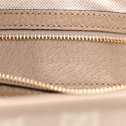 Gucci GG Supreme Monogram Textured Dollar Calfskin Web Small Jackie 1961 Hobo Beige Mystic White Oatmeal 7 of 10