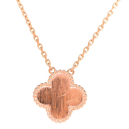 Van Cleef & Arpels 18K Rose Gold Diamond Mother of Pearl Vintage Alhambra Pendant Necklace 6 of 6