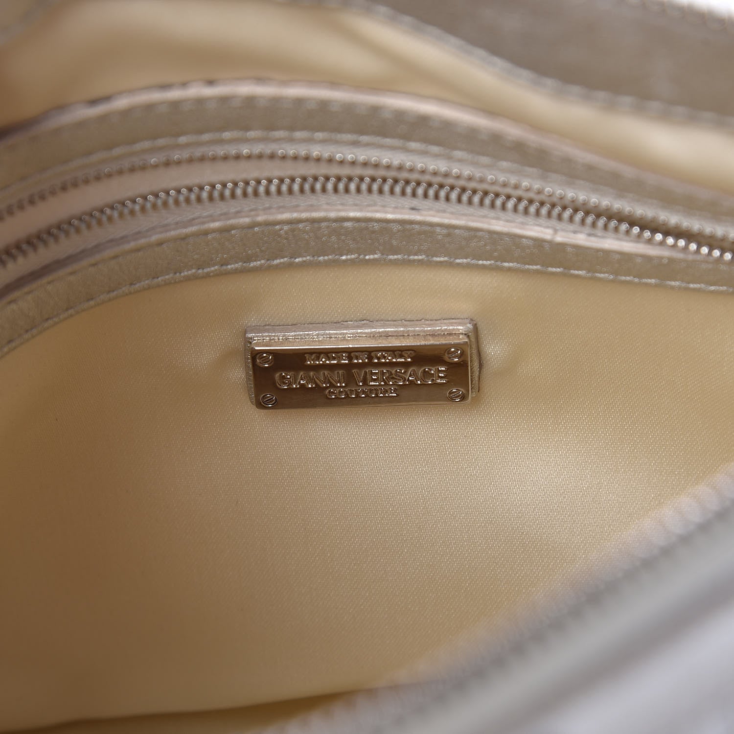 Versace Metallic Calfskin Snap Out Of It Bag Silver 6 of 12