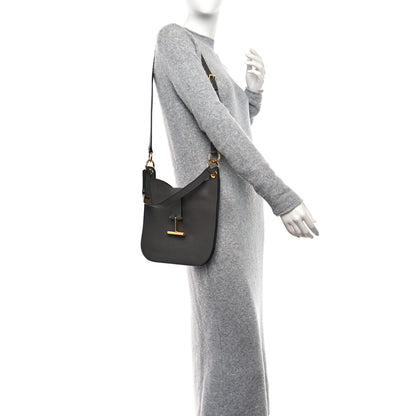 Tom Ford Grain Calfskin Small Tara Crossbody Grey 2 of 8