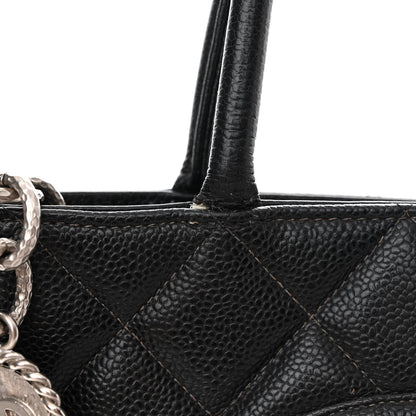 Chanel Caviar Quilted Medallion Tote Black 18 of 20