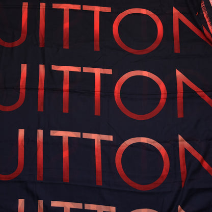 Louis Vuitton Cotton Silk LV Neon Stole Shawl Blue Infini 5 of 8