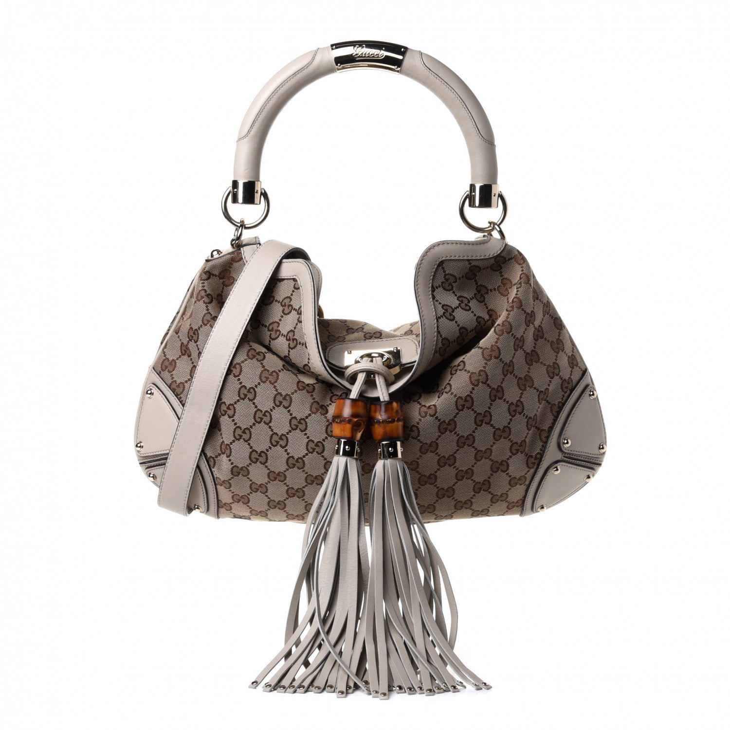 Gucci Monogram Medium Indy Top Handle Bag Off White 1 of 5