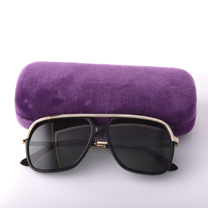 Gucci Squared Aviator GG Sunglasses GG0200S Black 9 of 9