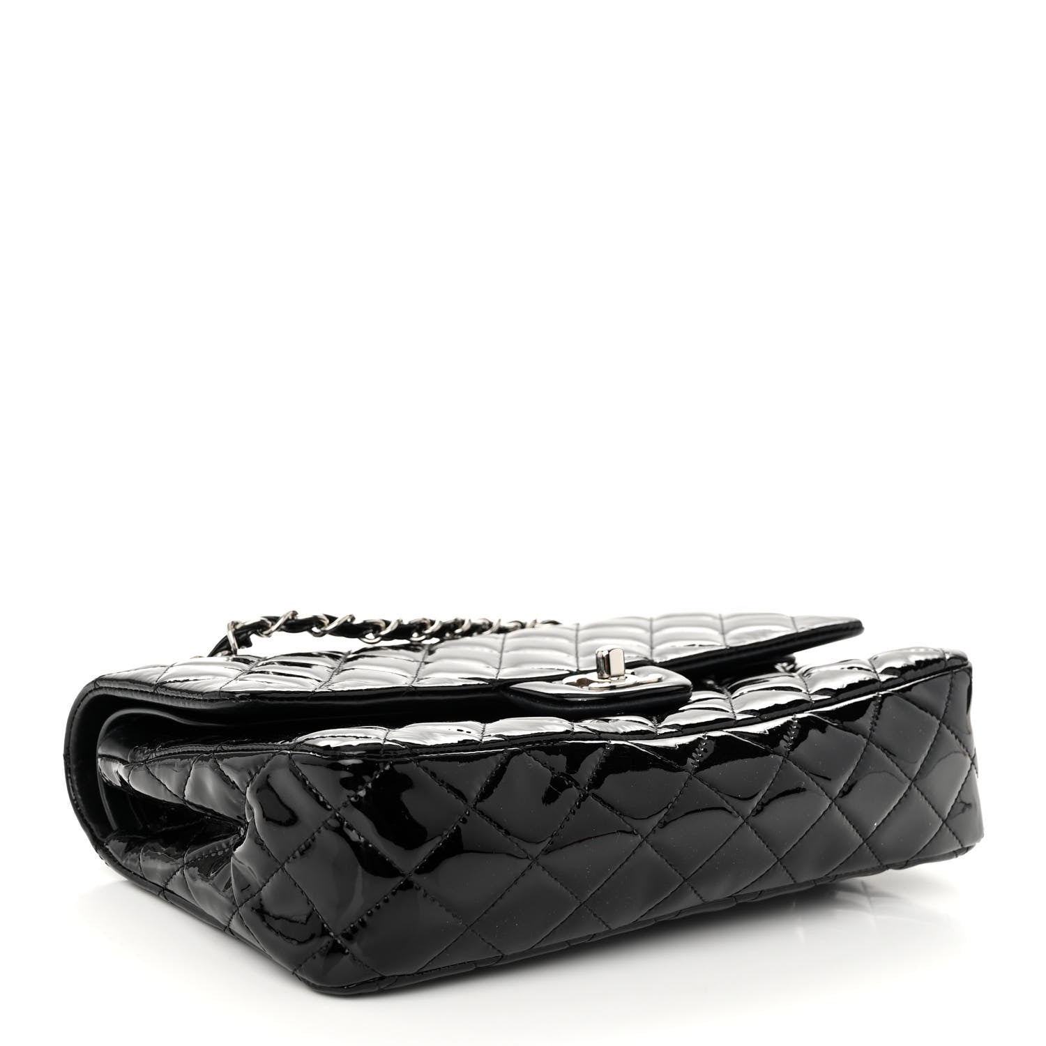Chanel Patent Quilted Medium Double Flap Black 4 of 10