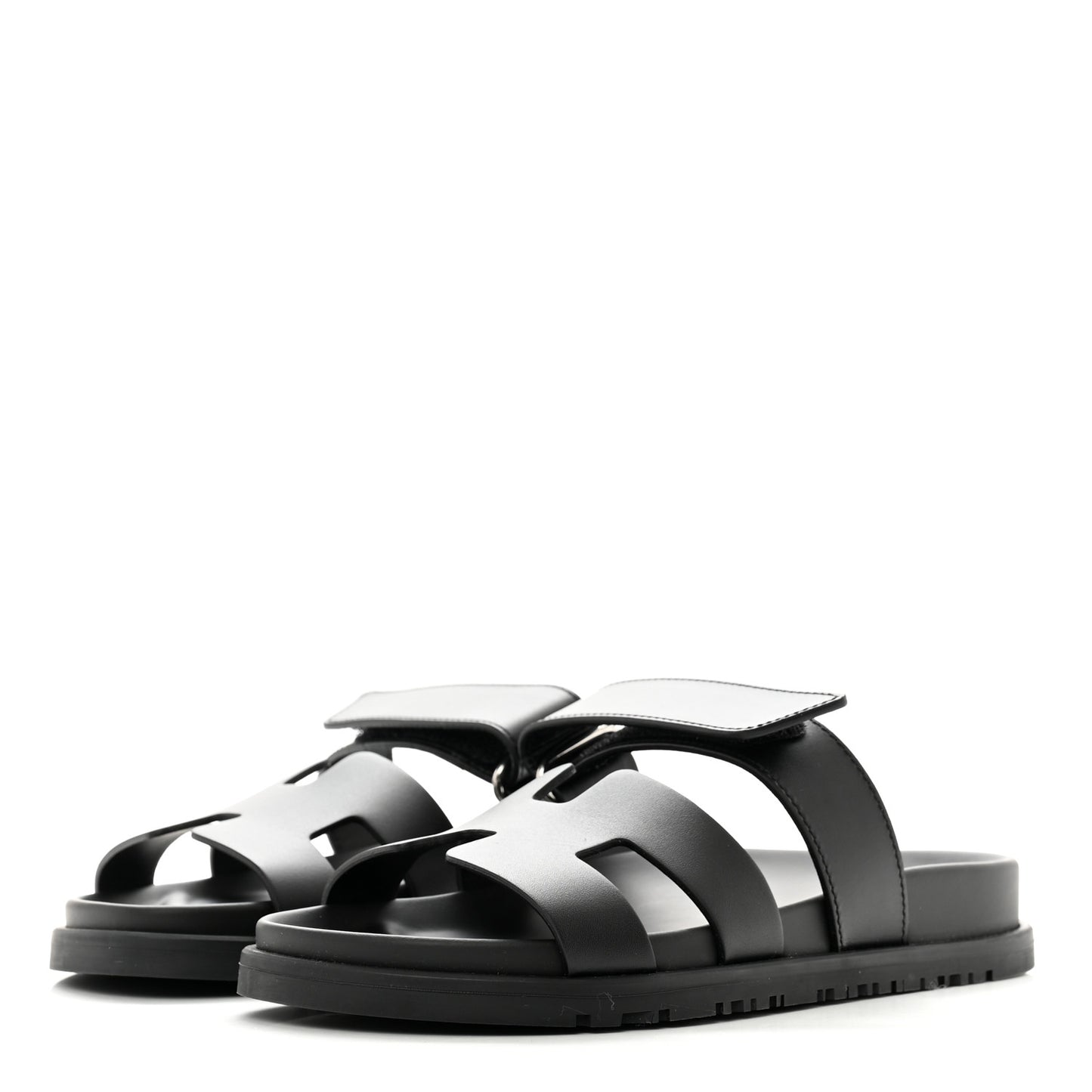 Calfskin Womens Chypre Sandals 35.5 Black