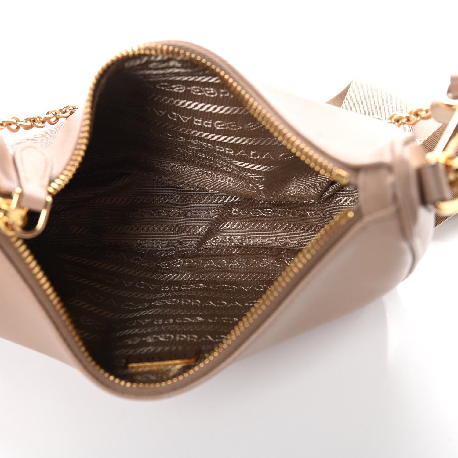 Prada Saffiano Re-Edition 2005 Shoulder Bag Cammeo Beige 5 of 9