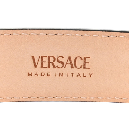 Versace Calfskin Palazzo Medusa Belt 70 28 Chocolate 4 of 6