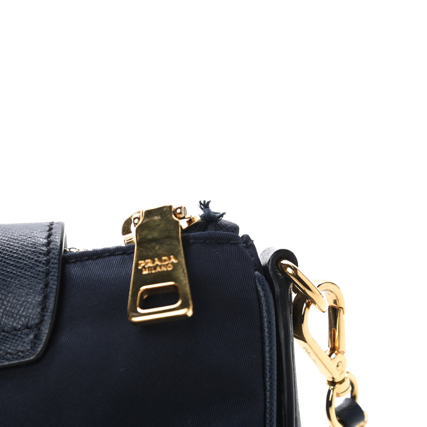 Prada Tessuto Nylon Saffiano Crossbody Bag Bleu 5 of 5