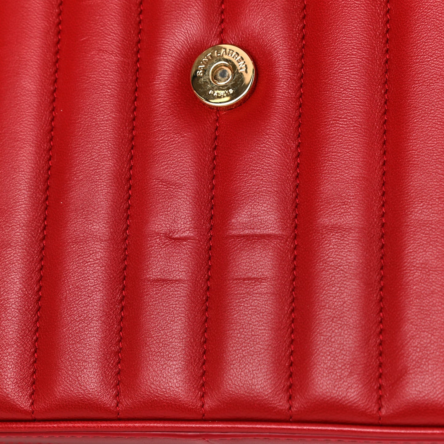 Lambskin Matelasse Monogram Large Vicky Chain Bag Rouge Eros