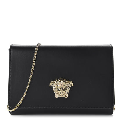 Versace Vitello Palazzo Medusa Evening Clutch Bag Black 1 of 9