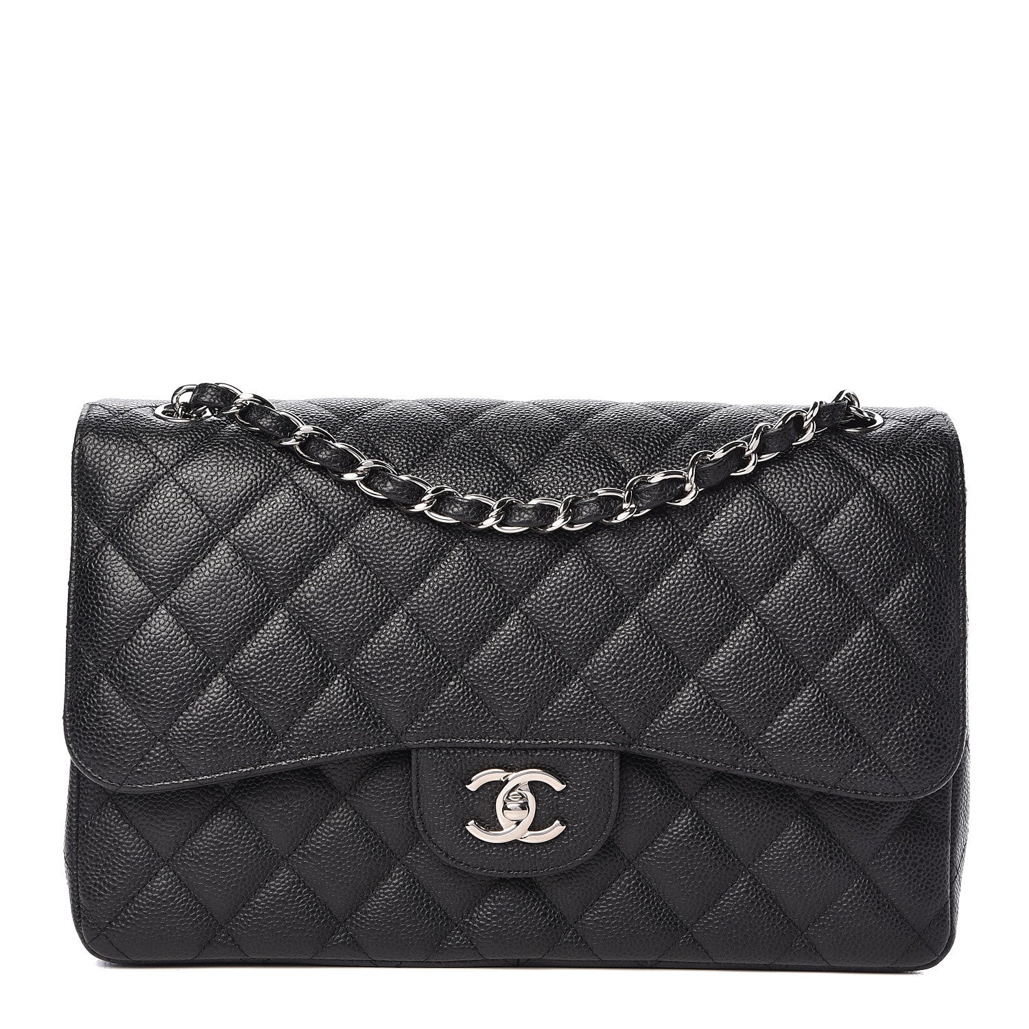 Chanel Caviar Quilted Jumbo Double Flap Black 1 of 12