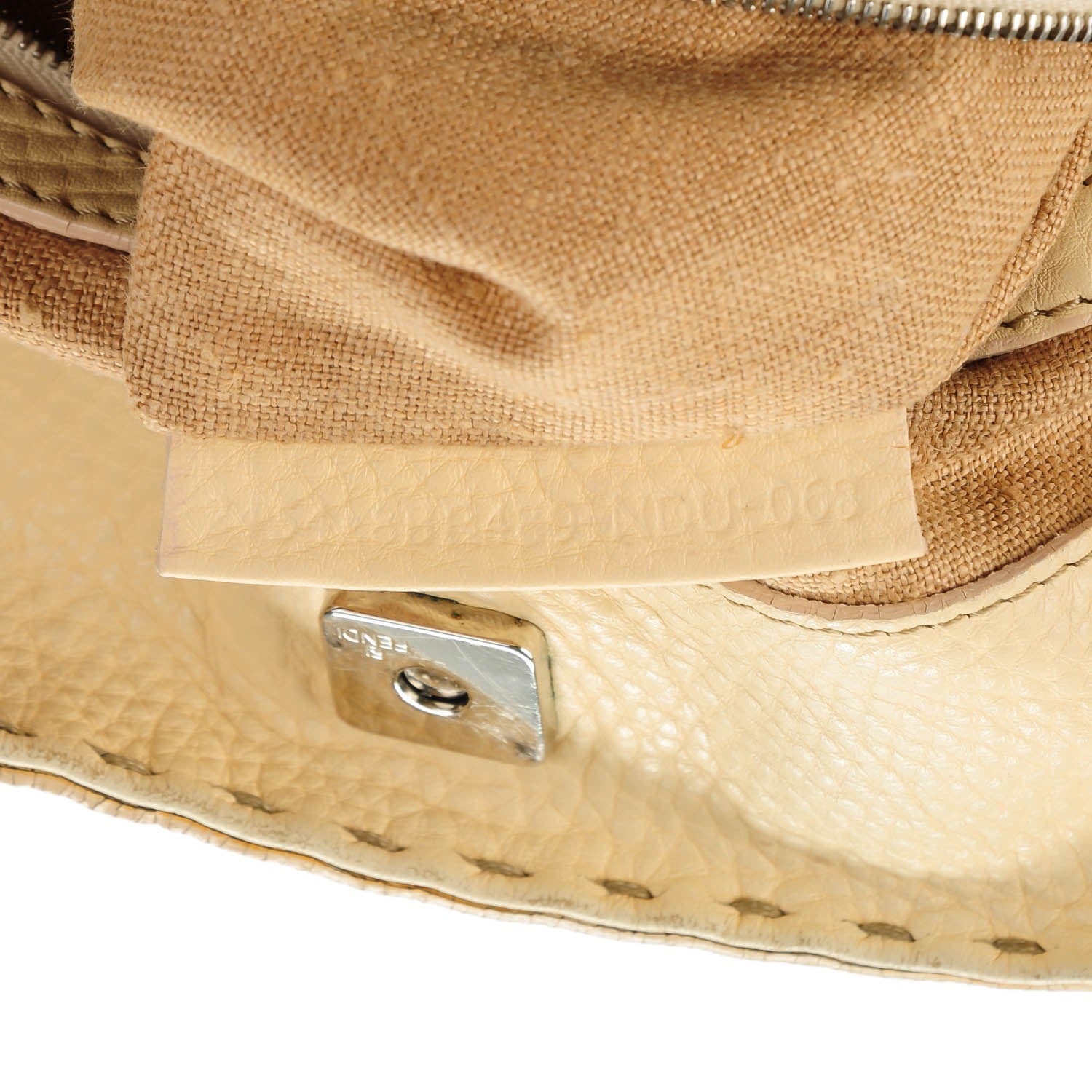 Fendi Calfskin Romano Selleria Small Bucket Butter 7 of 9