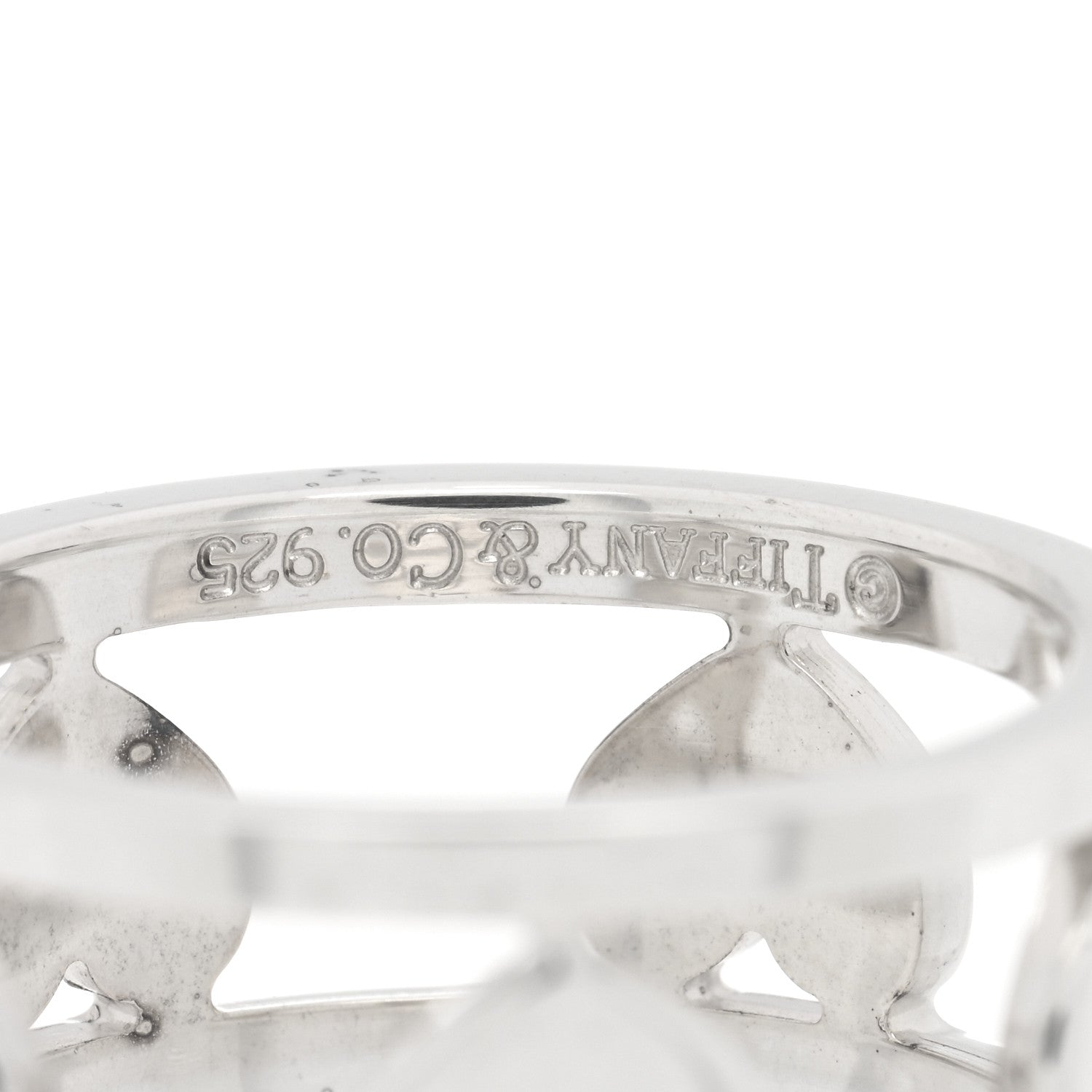Tiffany Sterling Silver Heart Stencil Band Ring 47 4.25 4 of 4