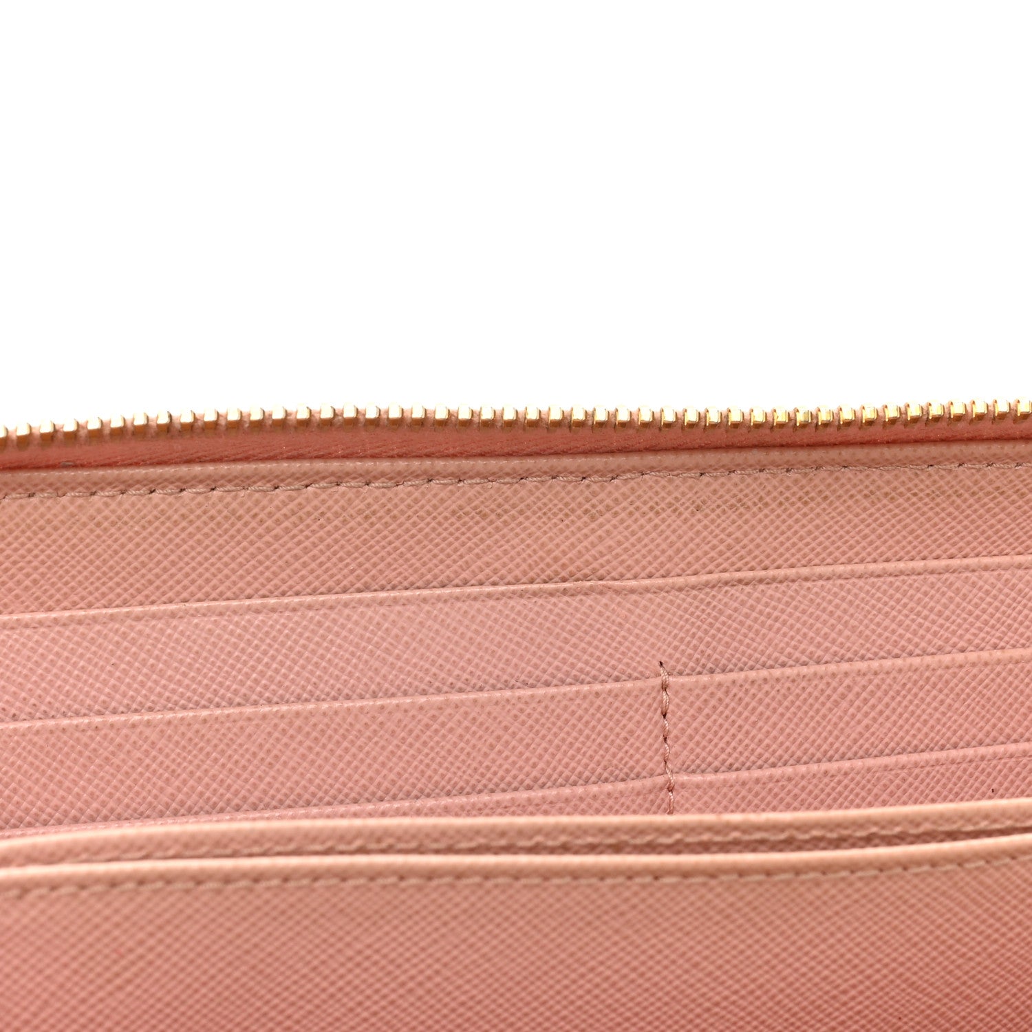 Prada Saffiano Metal Zip Around Wallet Orchidea 13 of 19