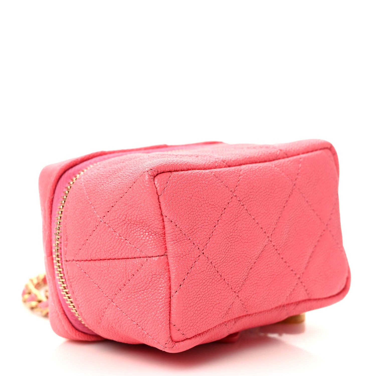 Chanel Caviar Quilted Mini Top Handle Vanity With Chain Pink 4 of 10