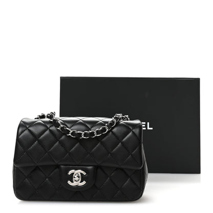 Chanel Lambskin Quilted Mini Rectangular Flap Black 11 of 11