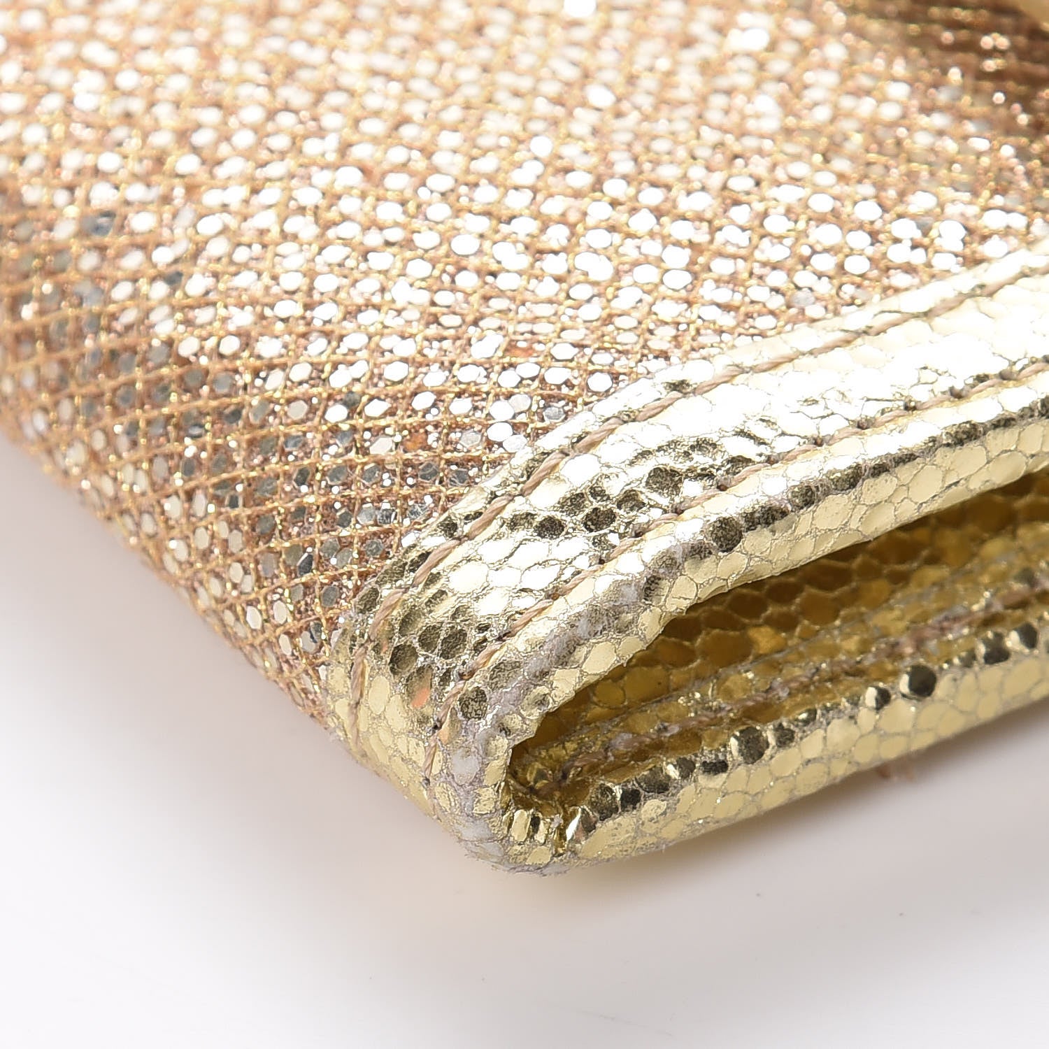 Jimmy Choo Glitter Fabric Reese Clutch Wallet Metallic 10 of 10