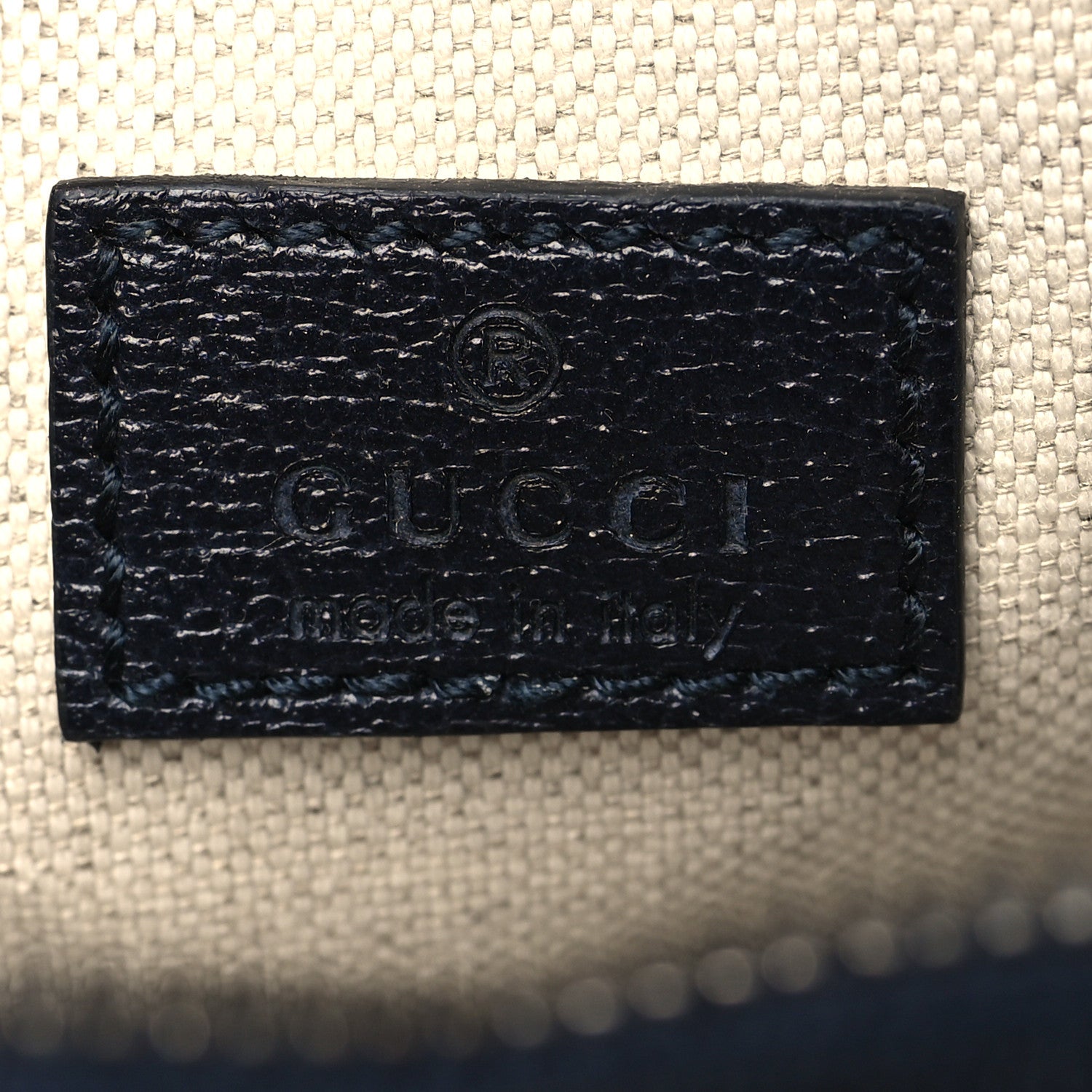 Gucci GG Supreme Monogram Textured Calfskin Web Mini Ophidia Messenger Beige Blue 6 of 9